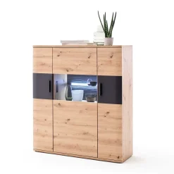 Wohnen Highboards<120x134x37 cm Highboard mit drei Türen - Vecenda