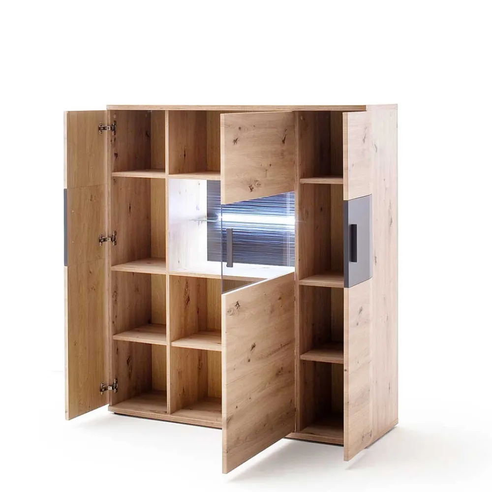 Wohnen Highboards<120x134x37 cm Highboard mit drei Türen - Vecenda