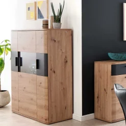 Wohnen Highboards<120x134x37 cm Highboard mit drei Türen - Vecenda