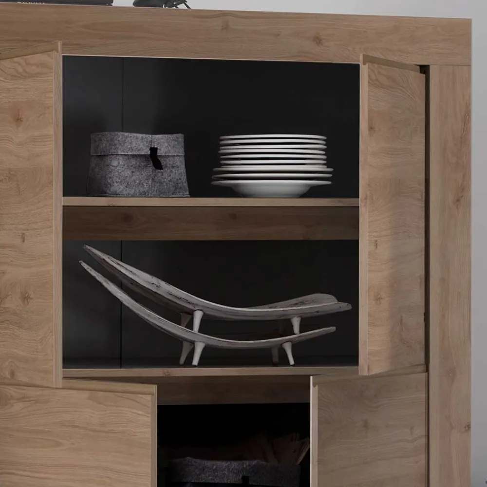 Wohnen Highboards<110x140x42 cm Highboard 4-türig - Karika