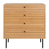 Wohnen Kommoden<80x85x40 cm Kommode in Eiche Natur Furnier - Virona