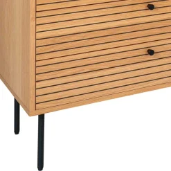 Wohnen Kommoden<80x85x40 cm Kommode in Eiche Natur Furnier - Virona