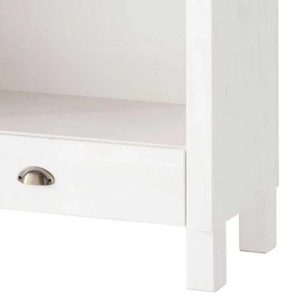 Wohnen Regale<75x205x40 cm Landhausregal in Weiß - Canarius
