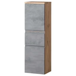 Wohnen Schränke<130x40x35 cm Midi Badschrank in Beton & Wildeiche - Mia