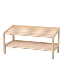 Wohnen Regale<80x40x37 cm Skandi Schuhregal mit zwei Ablagen - Pluta