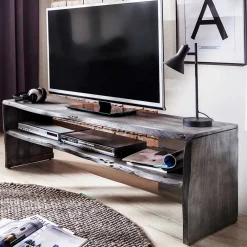 Wohnen Lowboards<145x45x40 cm Tisch für Fernseher in Grau - Rikers
