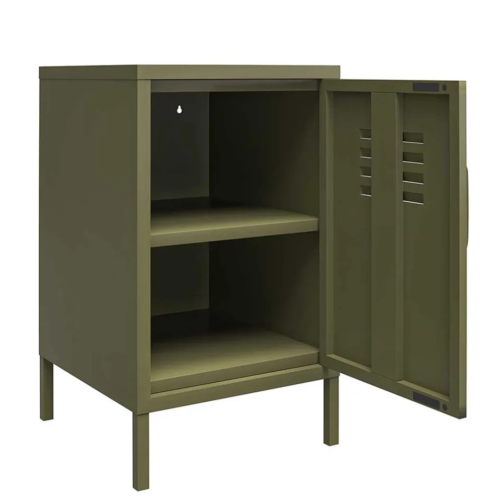 Wohnen Kommoden<38x69x40 cm 1-türige Kommode in Oliv Grün - Austral
