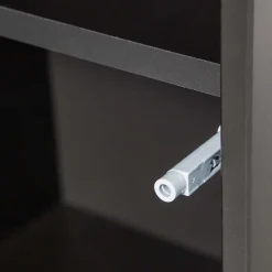 Wohnen Vitrinen|Schränke<44x188x35 cm 1-türiger Schrank in Schwarz lackiert - Riley