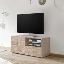 Wohnen Tv & Hifi-Möbel|Lowboards<121x57x42 cm TV Board in Dekor Eiche Sonoma - Bielvas