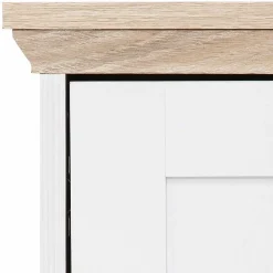 Wohnen Tv & Hifi-Möbel|Lowboards<160x45x40 cm TV Schrank in Weiß & Eichefarben - Akedra