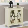 Wohnen Vitrinen<80x87x38 cm Vintage Vitrine in Cremeweiß - Arvid
