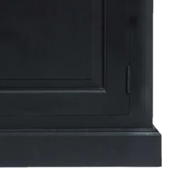 Wohnen Vitrinen<130x230x47 cm Vintage Vitrine Schrank in Schwarz - Niovan