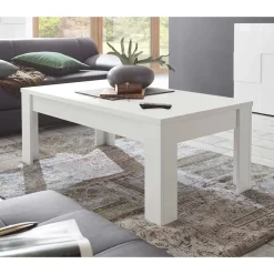 Wohnen Tische<122x45x65 Couchtisch in Weiß lackiert - Mikes