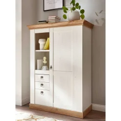 Wohnen Highboards<102x139x44 Country Highboard zweifarbig - Diatara