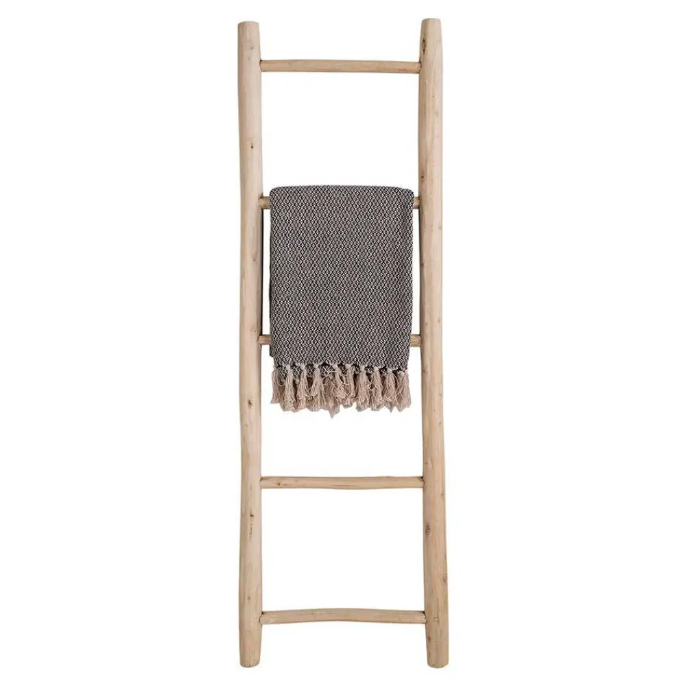 Wohnen Regale<50x150x5 Deko Leiter aus Teak Massivholz - Pressin