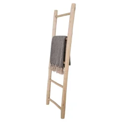 Wohnen Regale<50x150x5 Deko Leiter aus Teak Massivholz - Pressin