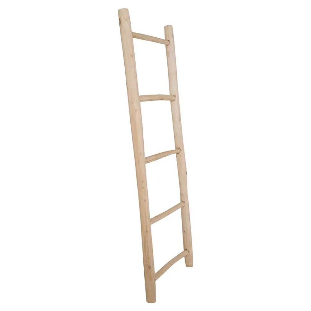 Wohnen Regale<50x150x5 Deko Leiter aus Teak Massivholz - Pressin