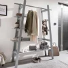 Wohnen Garderoben<118x168x40 Design Garderobe in Grau aus Holz - Fyona