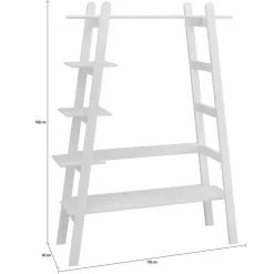 Wohnen Garderoben<118x168x40 Design Garderobe in Grau aus Holz - Fyona