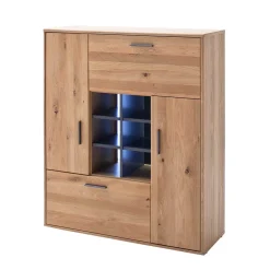 Wohnen Highboards<104x123x37 Design Highboard aus Holz & MDF - Assela