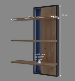 Wohnen Highboards<104x123x37 Design Highboard aus Holz & MDF - Assela