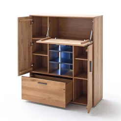 Wohnen Highboards<104x123x37 Design Highboard aus Holz & MDF - Assela