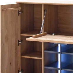 Wohnen Highboards<104x123x37 Design Highboard aus Holz & MDF - Assela