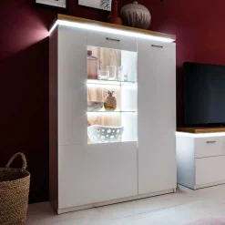 Wohnen Highboards<98x143x38 Design Highboard mit Beleuchtung LED - Caldri