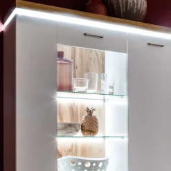 Wohnen Highboards<98x143x38 Design Highboard mit Beleuchtung LED - Caldri