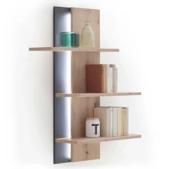 Wohnen Regale<95x118x25 Design Hängeregal in Eiche Optik - Nikdus