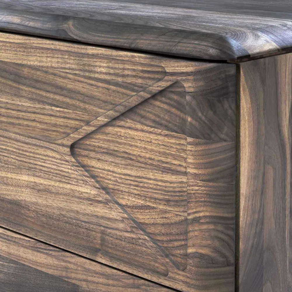 Wohnen Sideboards<120x78x40 Design Kommode aus Nussbaum - Rivossa