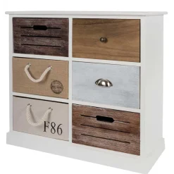 Wohnen Kommoden<70x72x30 Design Kommode mit sechs Schubladen - Amare