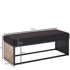 Wohnen Sitzbank<105x40x40 Design Polsterbank mit einem Sitzplatz - Rulette