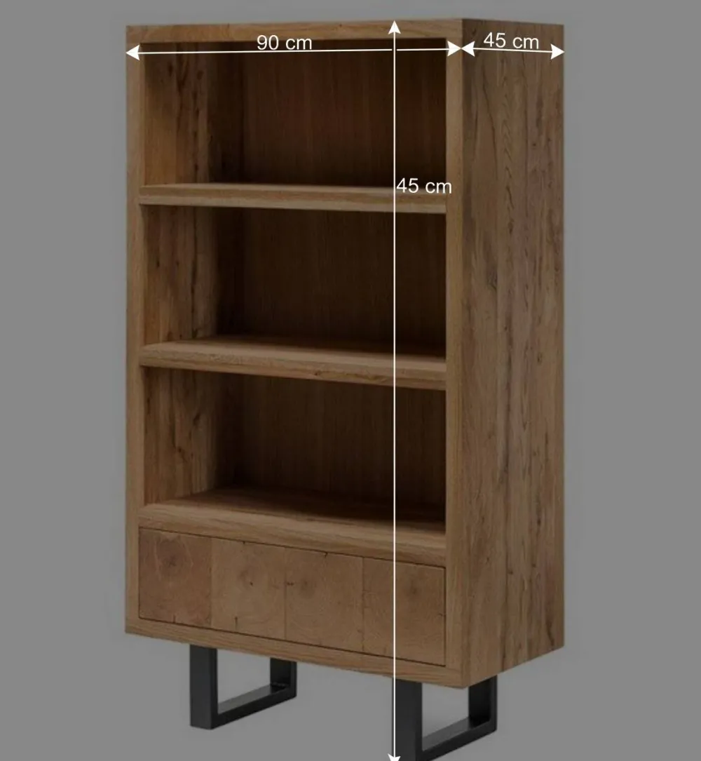 Wohnen Regale<90x160x45 Design Regal aus Asteiche - Ventida