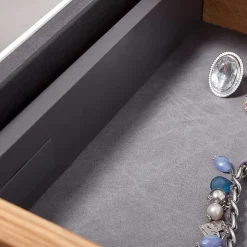Wohnen Kommoden<72x112x37 Design Schrank mit Glas Deckel - Mandrey
