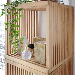 Wohnen Regale<40x40x40 Design Würfelregal aus Teak massiv - Ariean