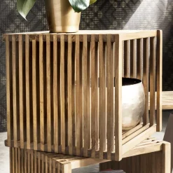 Wohnen Regale<40x40x40 Design Würfelregal aus Teak massiv - Ariean