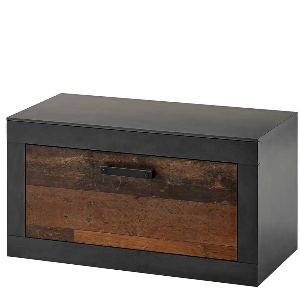 Wohnen Sitzbank<80x44x42 Dielenbank mit Klappe & Sockelgestell - Timuras