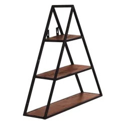 Wohnen Regale<50x50x13 Dreieck Wandregal mit drei Böden - Mendoza