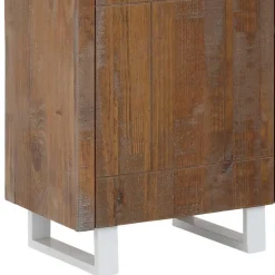 Wohnen Regale|Vitrinen<55x140x35 Dunkles Regal aus Kiefer Massivholz - Lavagna