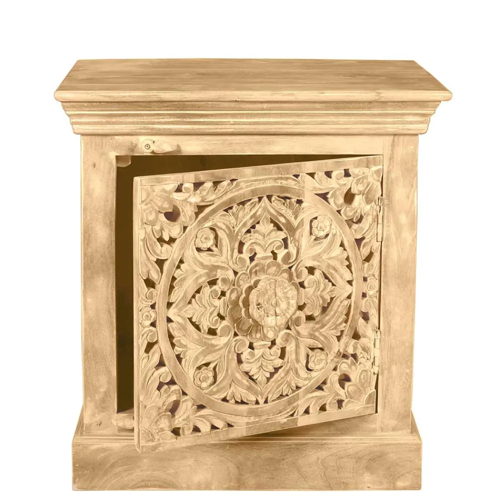 Wohnen Kommoden<60x65x40 Etho Style Schrank Sandfarben - Runiasa