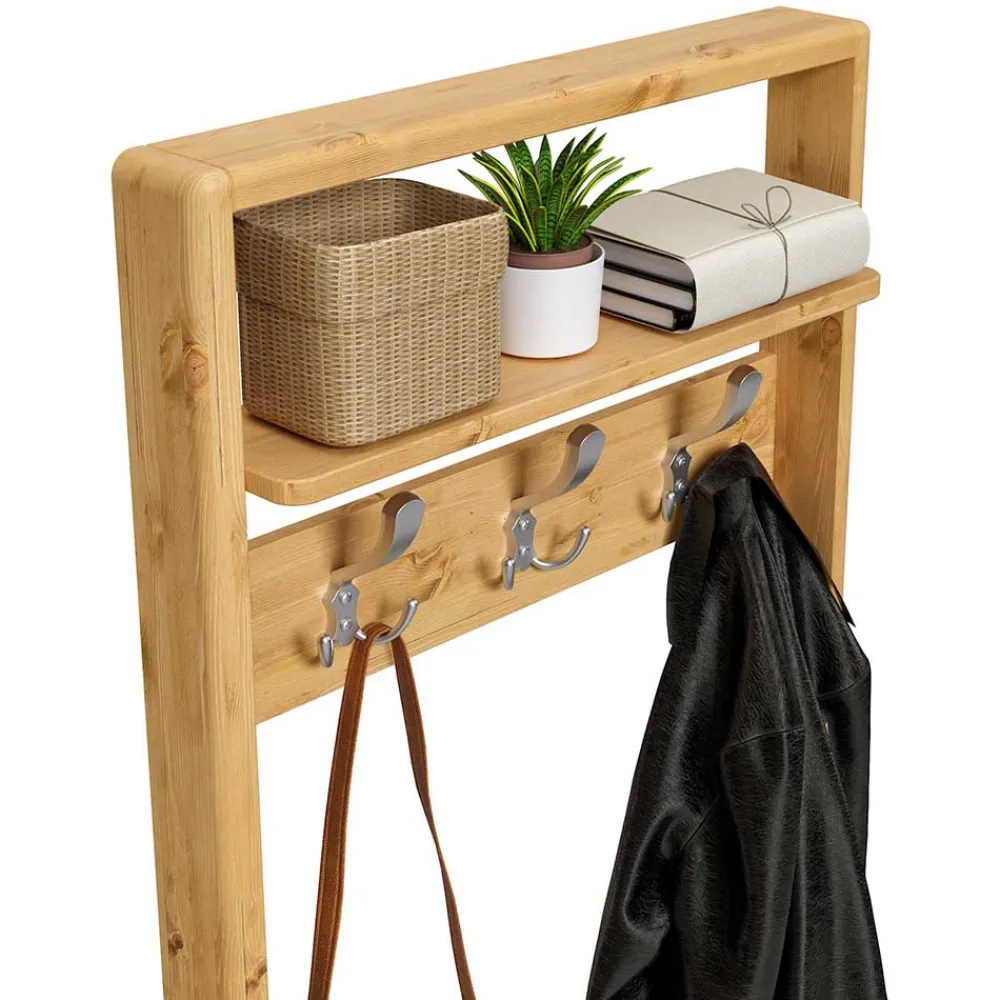 Wohnen Garderoben<60x192x12 Garderobe für die Wandmontage aus Kiefer - Etvina