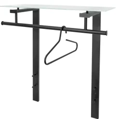 Wohnen Garderoben<80x90x33 Garderobe mit Glas Hutboden - Justina