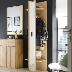 Wohnen Garderoben<50x198x38 Garderobe mit Spiegel - Vardriva
