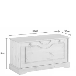 Wohnen Sitzbank<81x45x37 Garderobenbank mit Schuhklappe - Yemisa