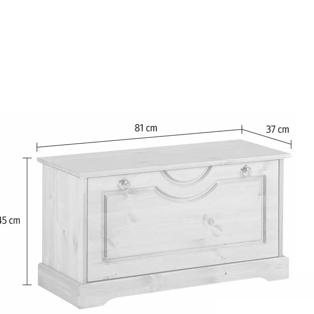 Wohnen Sitzbank<81x45x37 Garderobenbank mit Schuhklappe - Yemisa