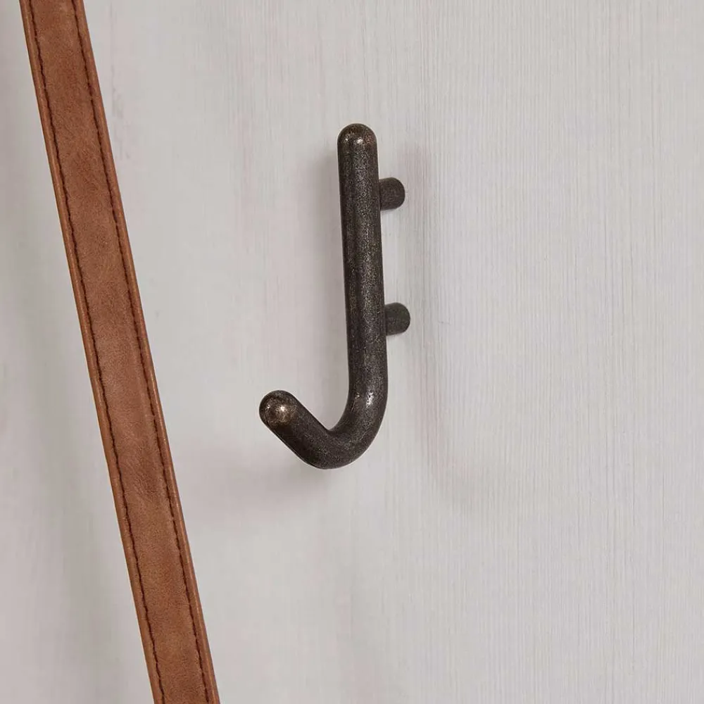 Wohnen Garderoben<41x195x9 Garderobenpaneel mit 4 festen Haken - Nurelcas