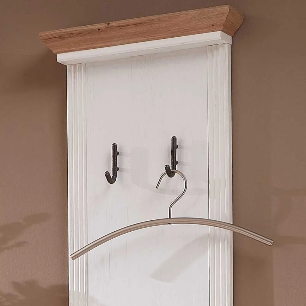 Wohnen Garderoben<41x195x9 Garderobenpaneel mit 4 festen Haken - Nurelcas