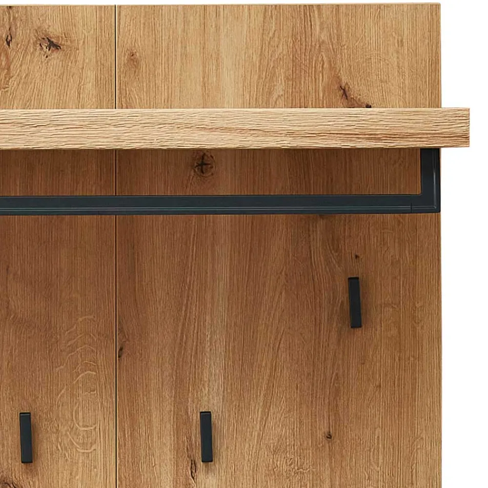 Wohnen Garderoben<70x108x31 Garderobenpaneel mit durchgehender Rückwand - Elprisca