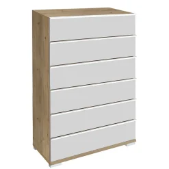 Wohnen Kommoden<75x120x42 Große Hochkommode mit sechs Schubladen - Nuetran